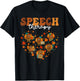 Speech Therapy Turkey Heart SLP Therapist Fall Thanksgiving T-Shirt - T-Shirt | Black
