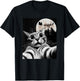 Men Women Kids Christmas Proof Santa is Real Cat Selfie T-Shirt - T-Shirt | Black