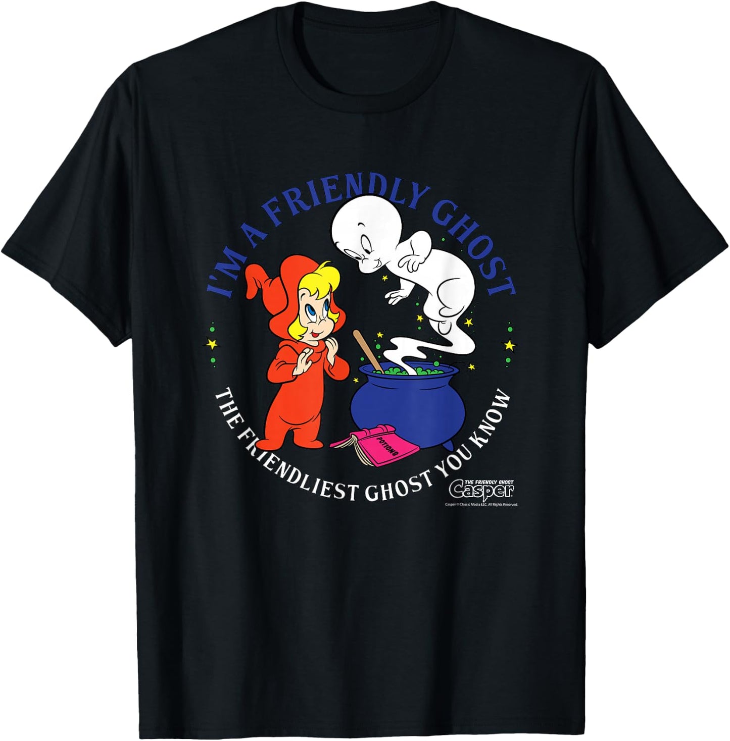 Casper the Friendly Ghost Halloween Friendliest T-Shirt - T-Shirt | Black