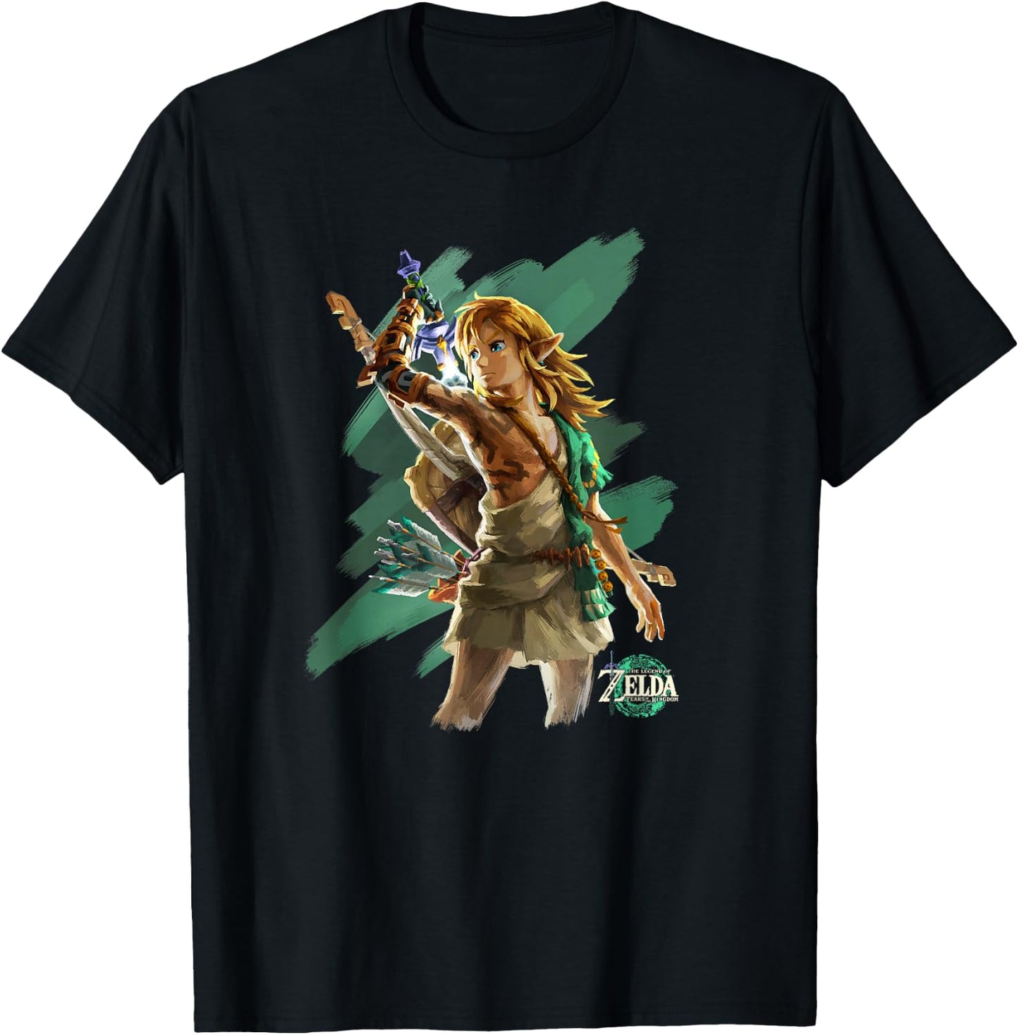 The Legend of Zelda Tears of The Kingdom Link Hero Poster T-Shirt - T-Shirt | Black