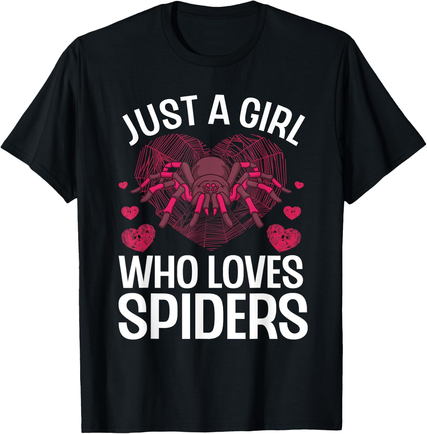 Funny Spider Arts For Girls Women Kids Arachnid Spider Lover T-Shirt - T-Shirt | Black