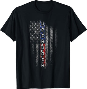 Upchurch Family American Flag T-Shirt - T-Shirt | Black