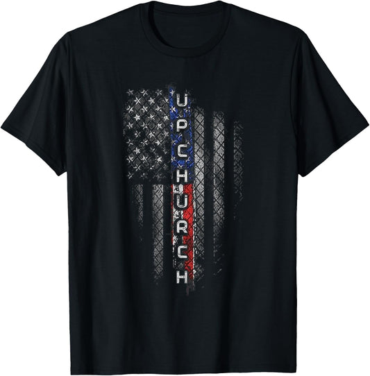 Upchurch Family American Flag T-Shirt - T-Shirt | Black