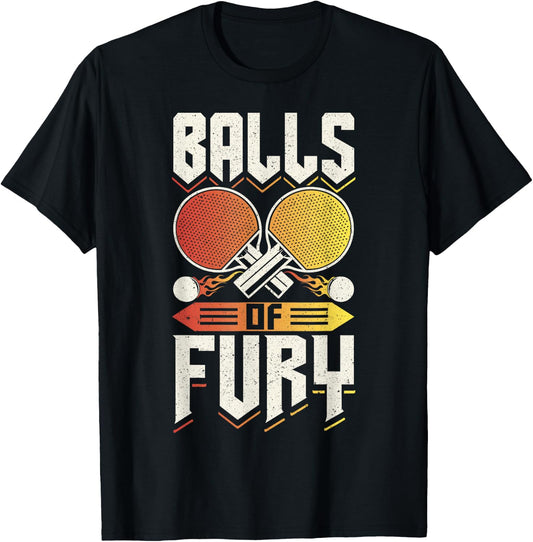 Fury Table Tennis Balls T-Shirt - T-Shirt | Black