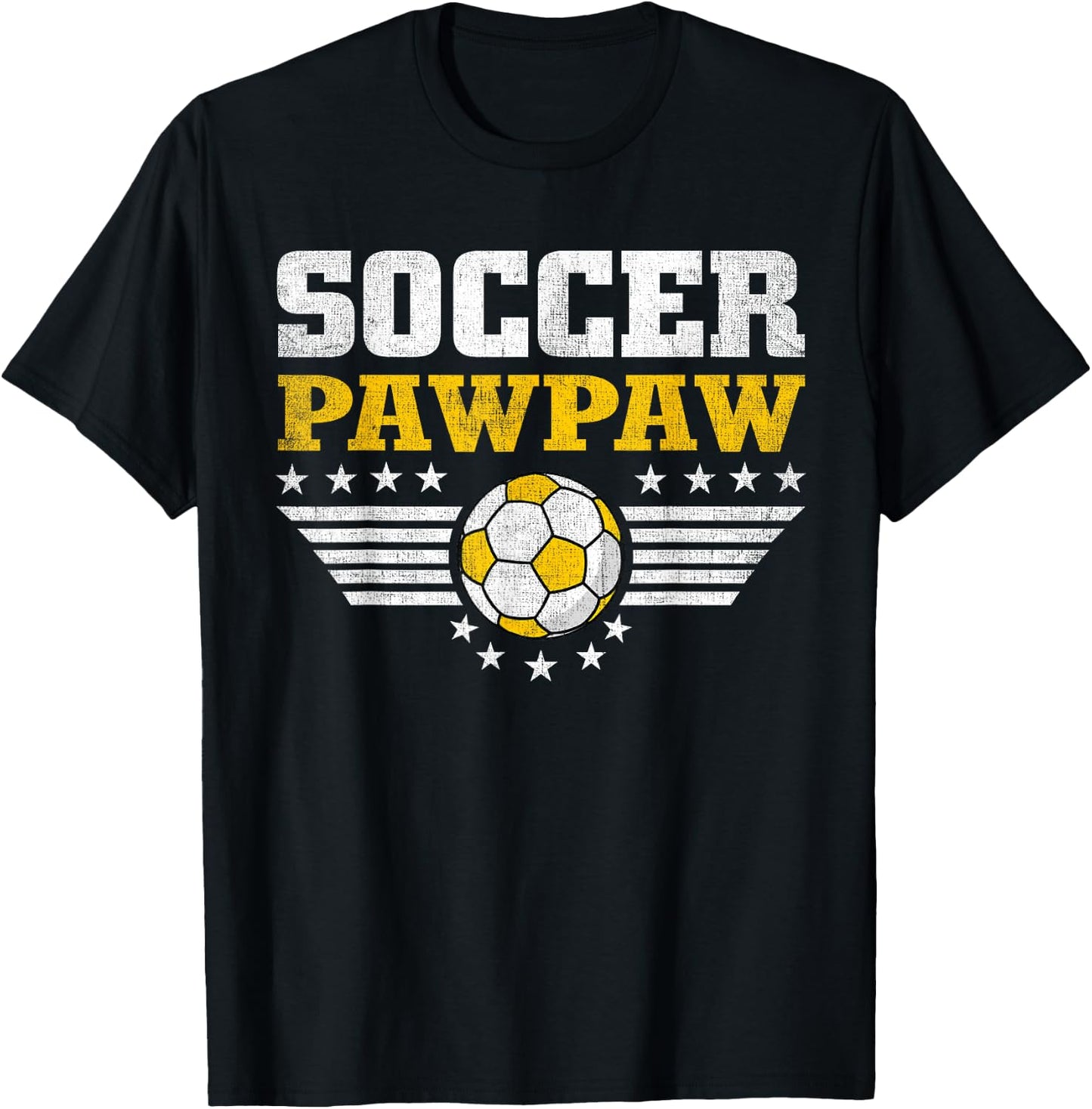 Soccer Pawpaw Funny Sports Players Pawpaw Father's Day T-Shirt - T-Shirt | Black