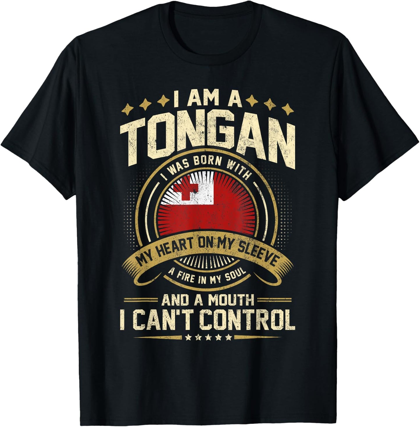 Tonga Funny Quote Tongan Vintage T-Shirt - T-Shirt | Black