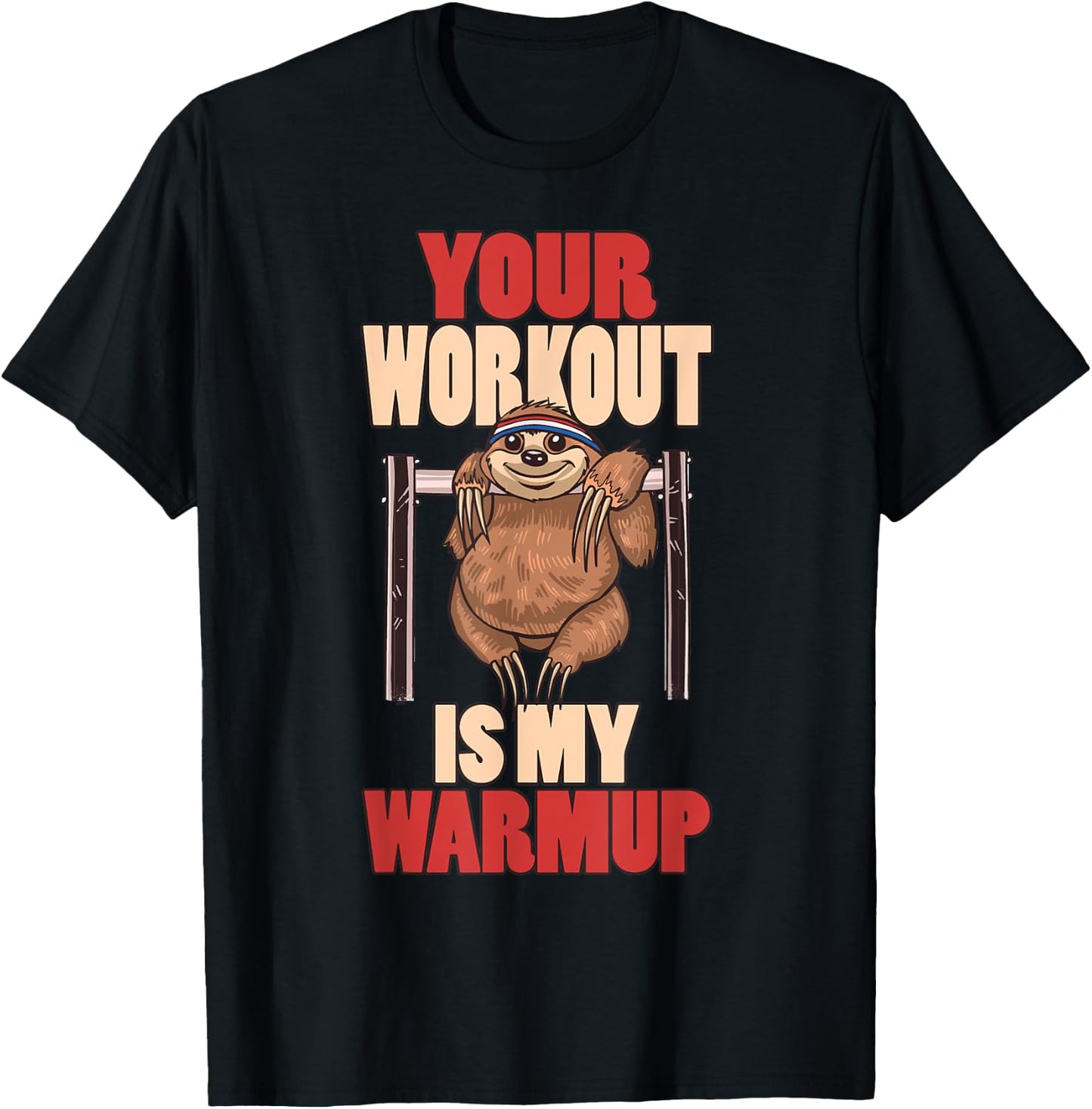 Sporty sloth calisthenic gymnastics Amateur T-Shirt - T-Shirt | Black