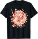 Cute Hollyhock Inspired Flower Plant Lover Gardener women T-Shirt - T-Shirt | Black