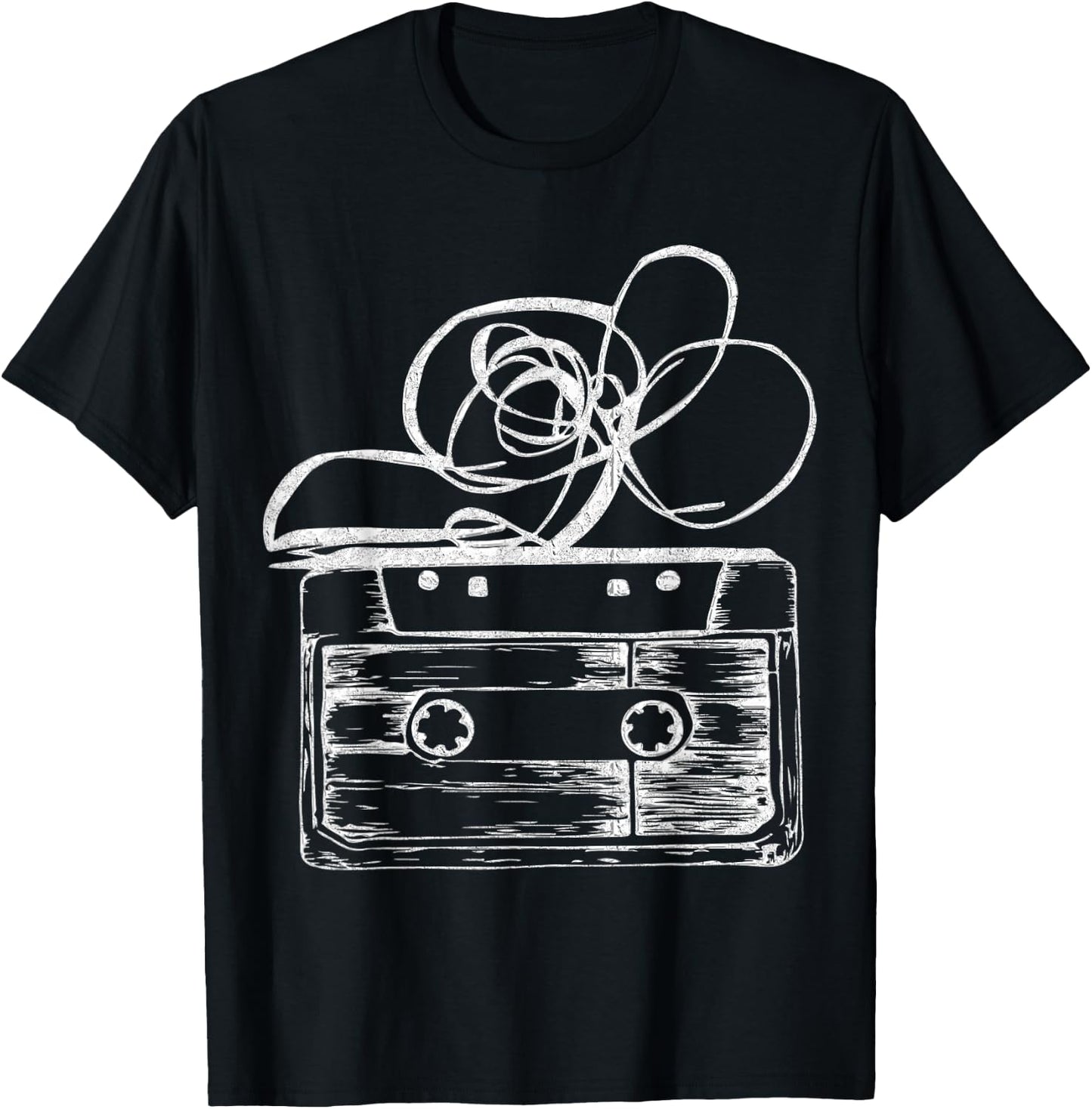 Love Retro Mixtape 80's Blank Cassette Tape Shirt Gifts T-Shirt - T-Shirt | Black