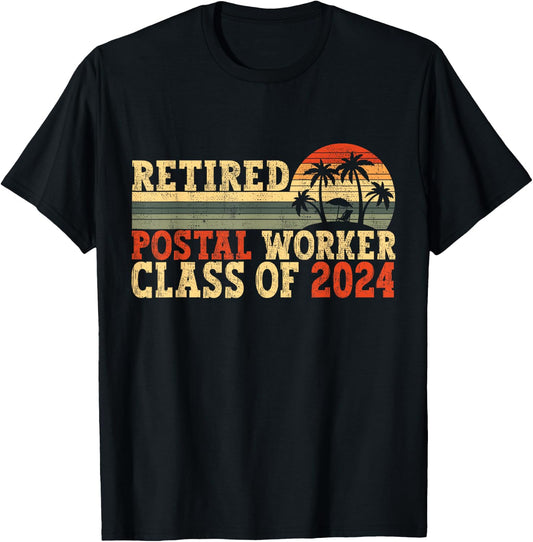 Postal Worker Retirement 2024 Retiree , Small T-Shirt - T-Shirt | Black