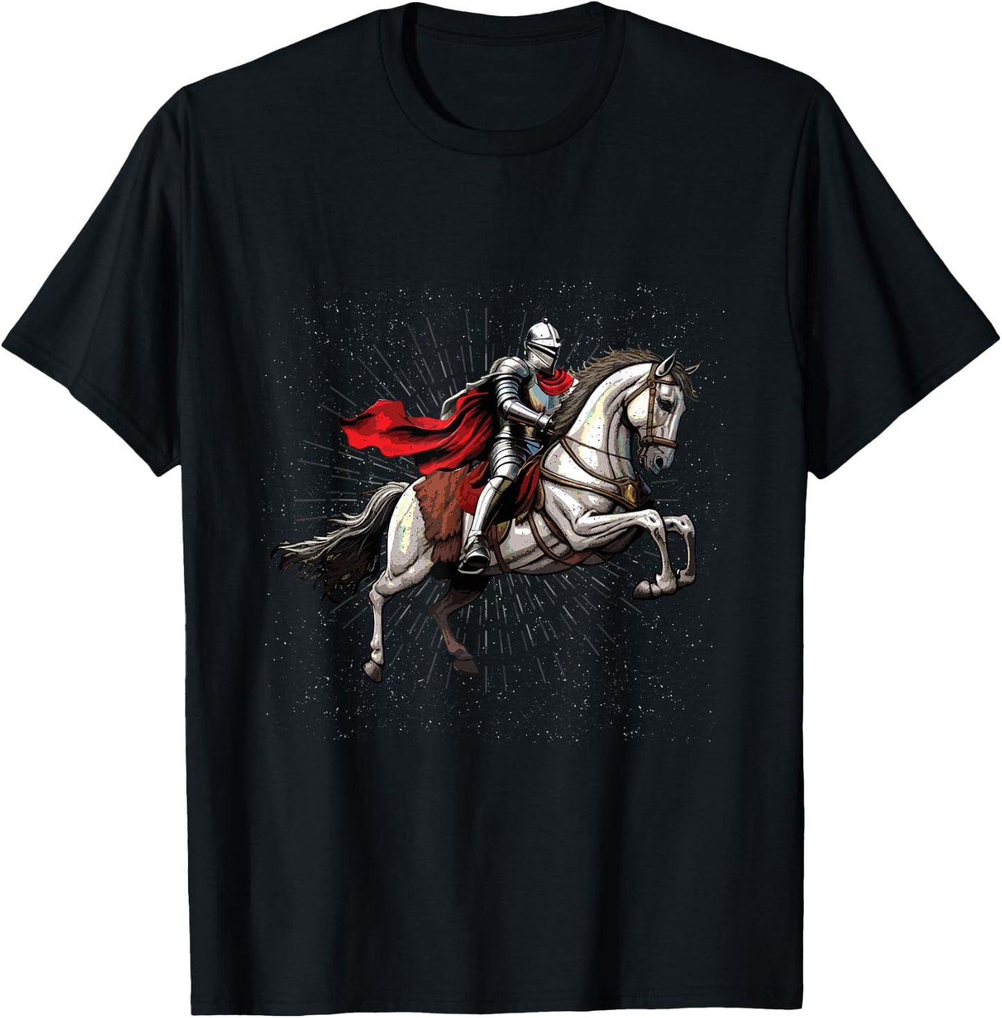 Cool Realistic Knight Renaissance Festival Joust Jousting T-Shirt - T-Shirt | Black