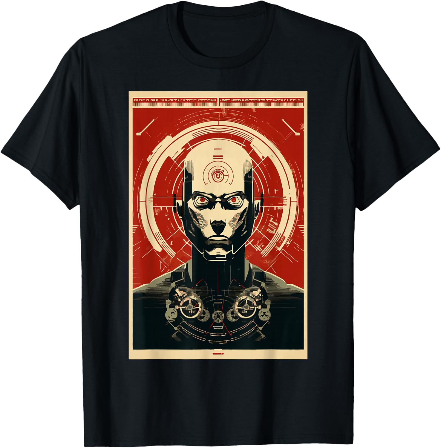 Soviet Cyborg SOVI8 Vintage Propaganda T-Shirt - T-Shirt | Black