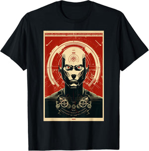 Soviet Cyborg SOVI8 Vintage Propaganda T-Shirt - T-Shirt | Black