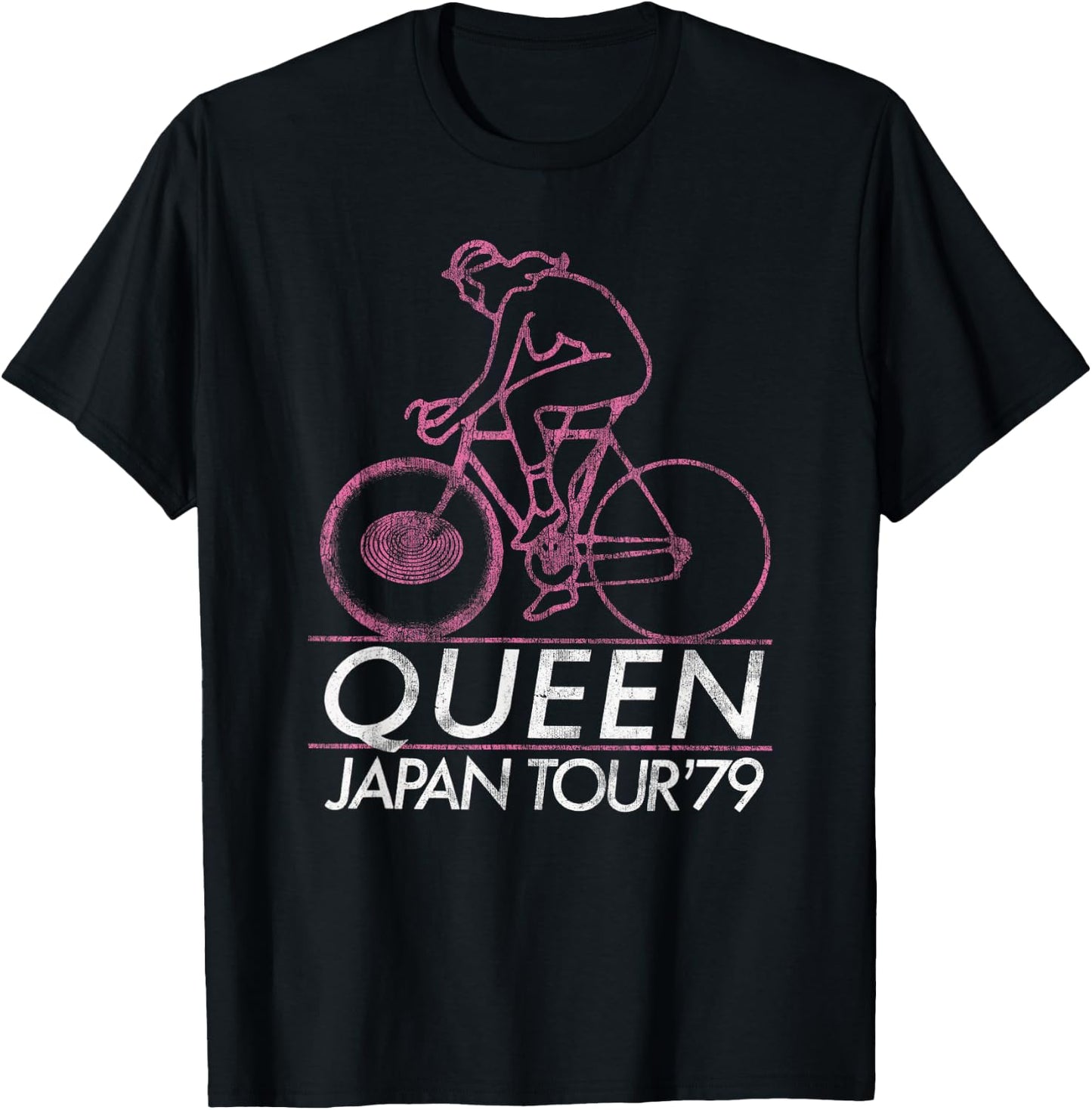 Official Queen Japan Tour 1979 T-Shirt - T-Shirt | Black