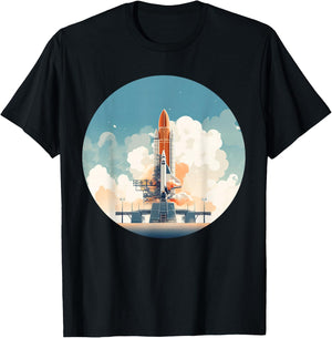 Cool launch Platform for Rockets and Spaceships T-Shirt - T-Shirt | Black