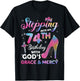 Stepping Into My 74th Birthday Gift Women 74 Years Old Pumps T-Shirt - T-Shirt | Black