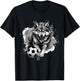 Wolf Playing Soccer | Animal Sports Team T-Shirt - T-Shirt | Black