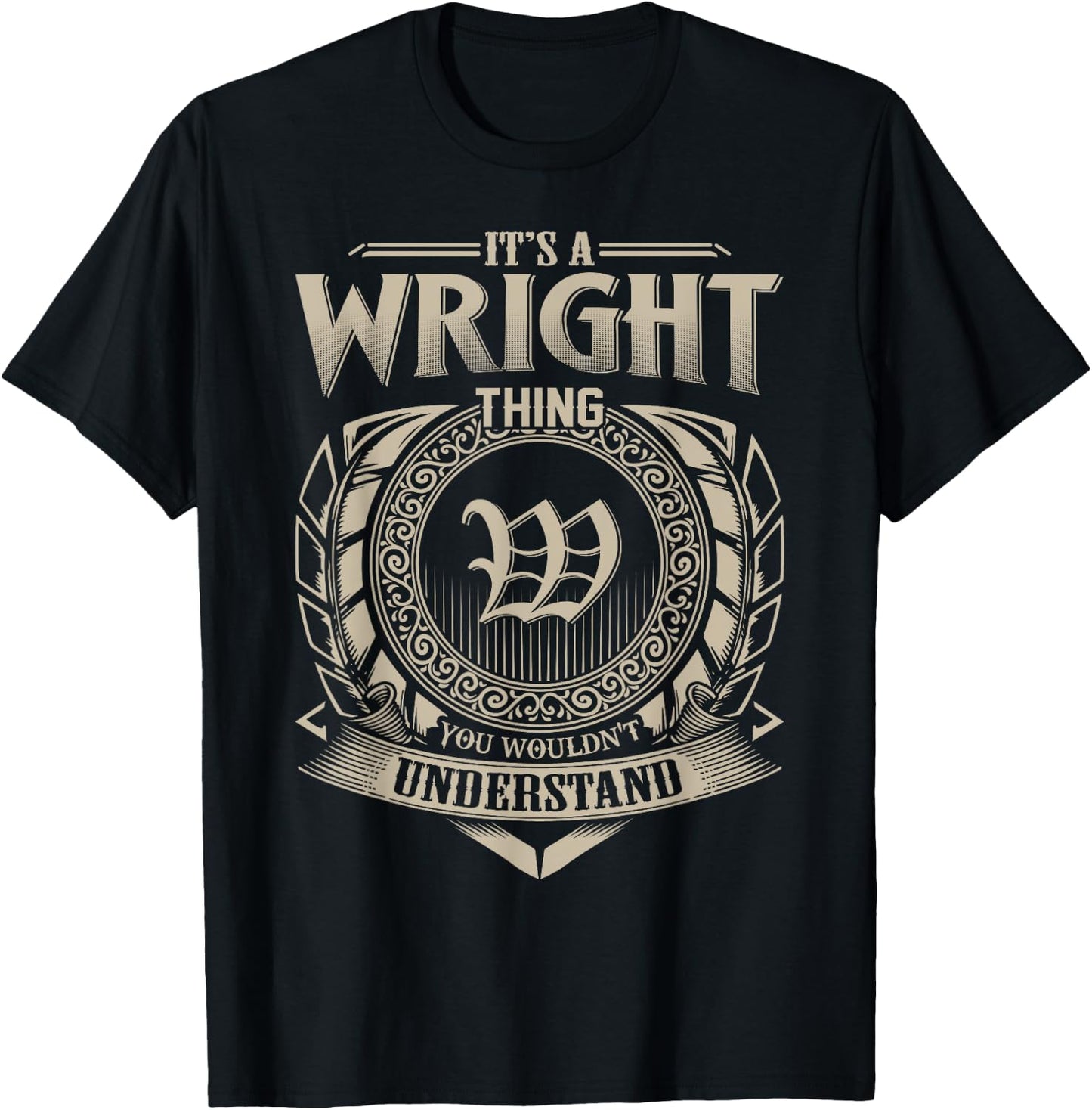 It's A WRIGHT Thing You Wouldn't Understand Name Vintage T-Shirt - T-Shirt | Black