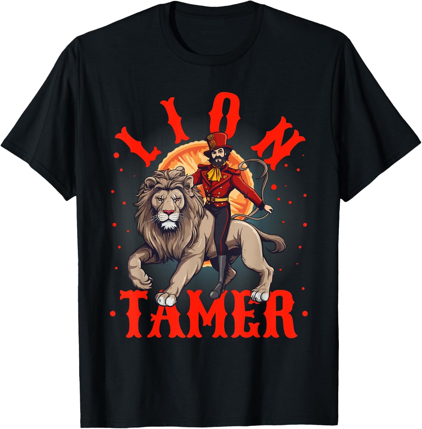 Lion Tamer Costume Ringmaster Costume Halloween T-Shirt - T-Shirt | Black