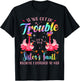 If we get in trouble it's my sister's fault flamingo bestie T-Shirt - T-Shirt | Black