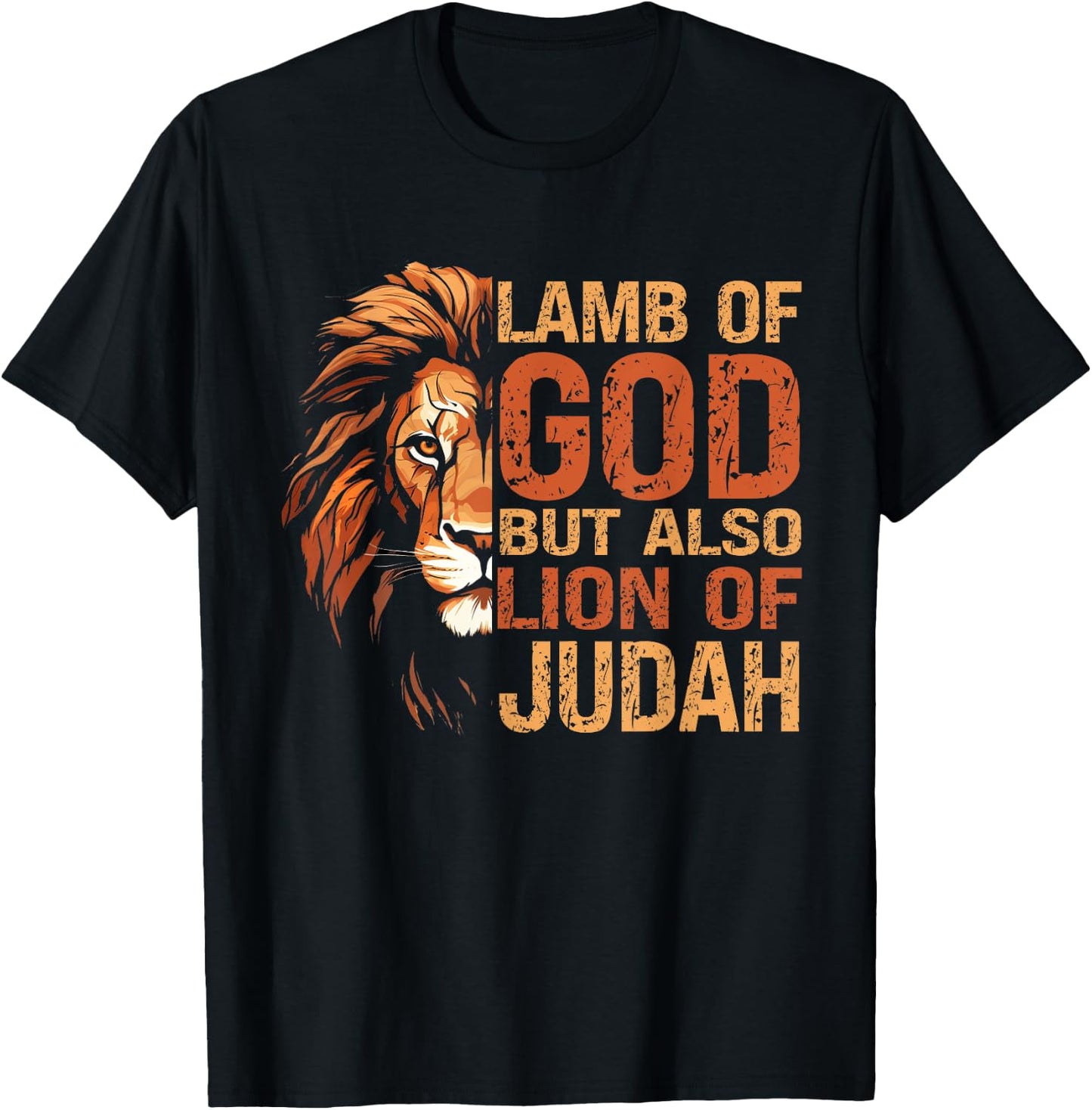 Lamb Of Got But Also Lion Of Judah T-Shirt - T-Shirt | Black