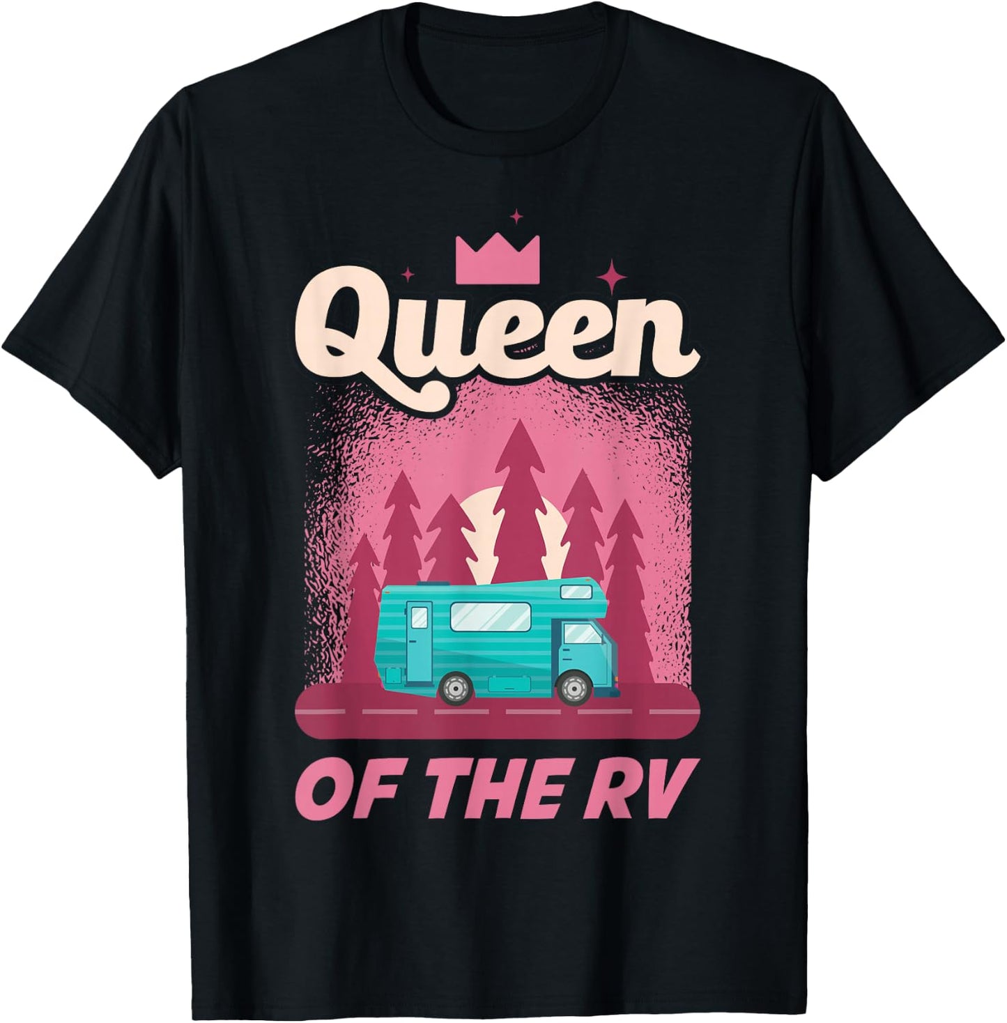 Queen Of The RV Motorhome T-Shirt - T-Shirt | Black