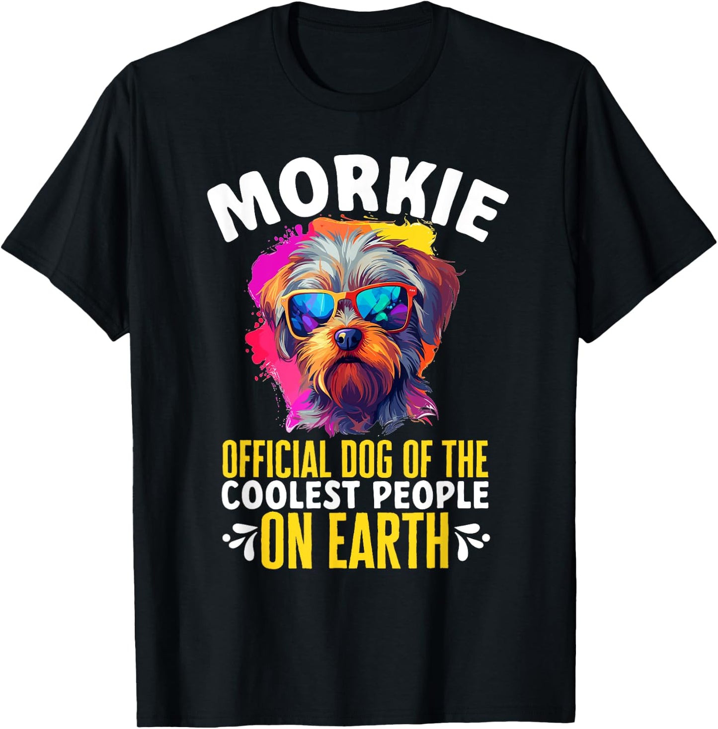 Morkie Dog Breed Pet Morkie Official Dog Men Women Girls Kids T-Shirt - T-Shirt | Black