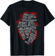 Parts Of Heart Cardiology Men Women Anatomical Cardiac T-Shirt - T-Shirt | Black