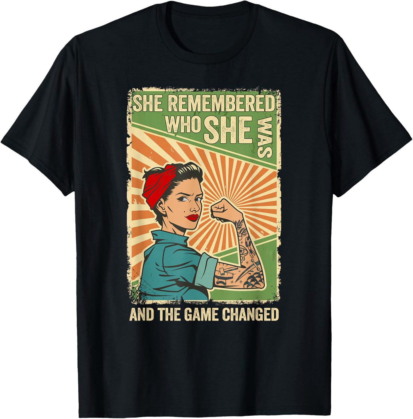 She Remembered Who She Was And The Game Changed T-Shirt - T-Shirt | Black