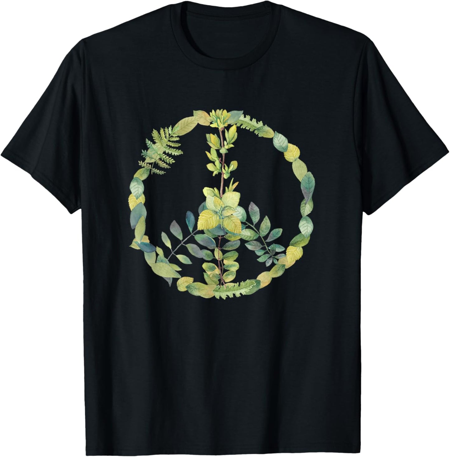 Peace Love 60s 70s Flower Power Hippie Costume Shirt T-Shirt - T-Shirt | Black