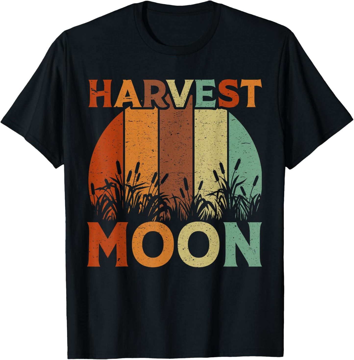 Vintage Harvest Moon Shirts, Autumn Fall T-Shirt - T-Shirt | Black
