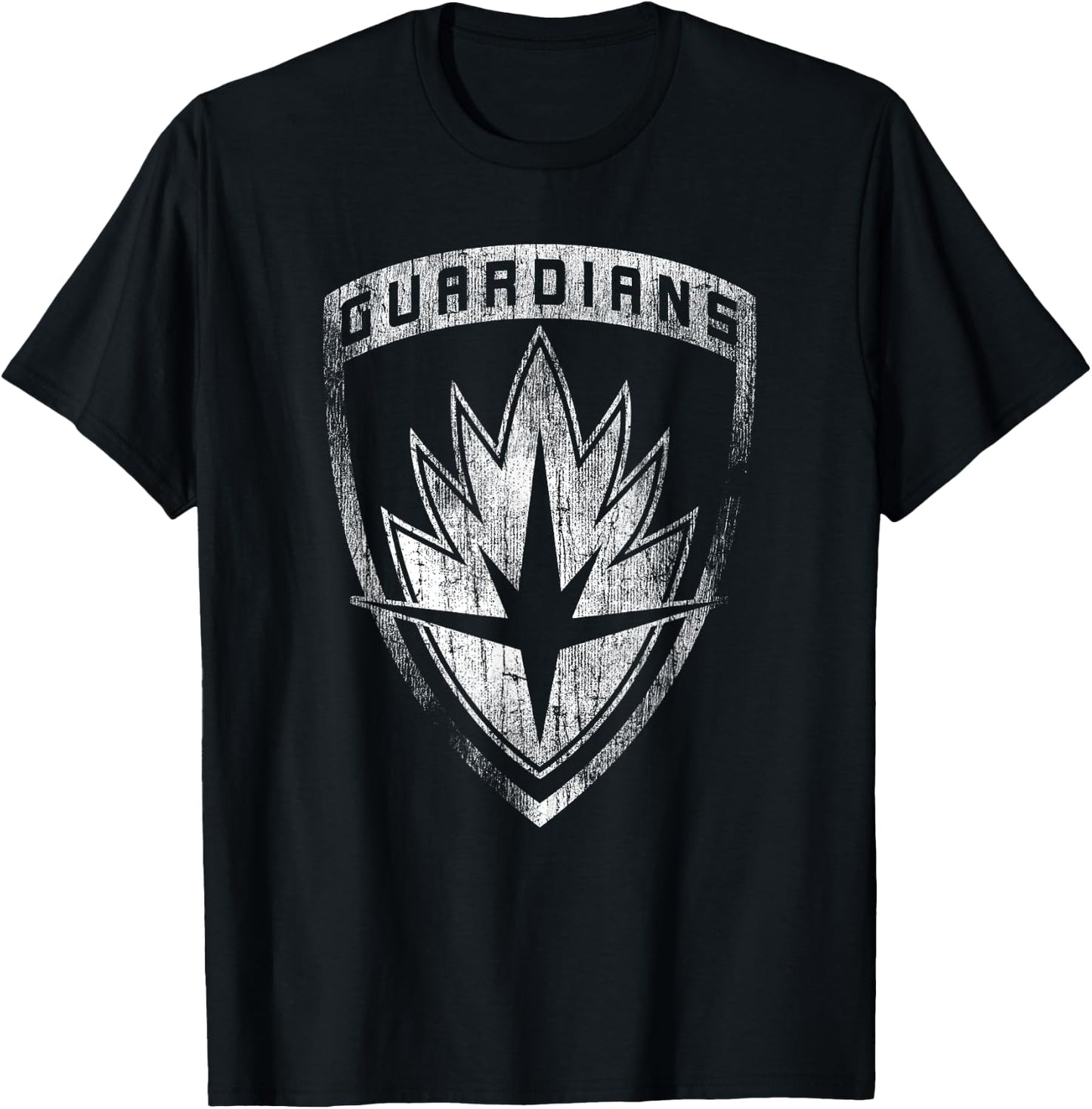 Marvel Guardians of The Galaxy Classic Badge Distressed Logo T-Shirt - T-Shirt | Black