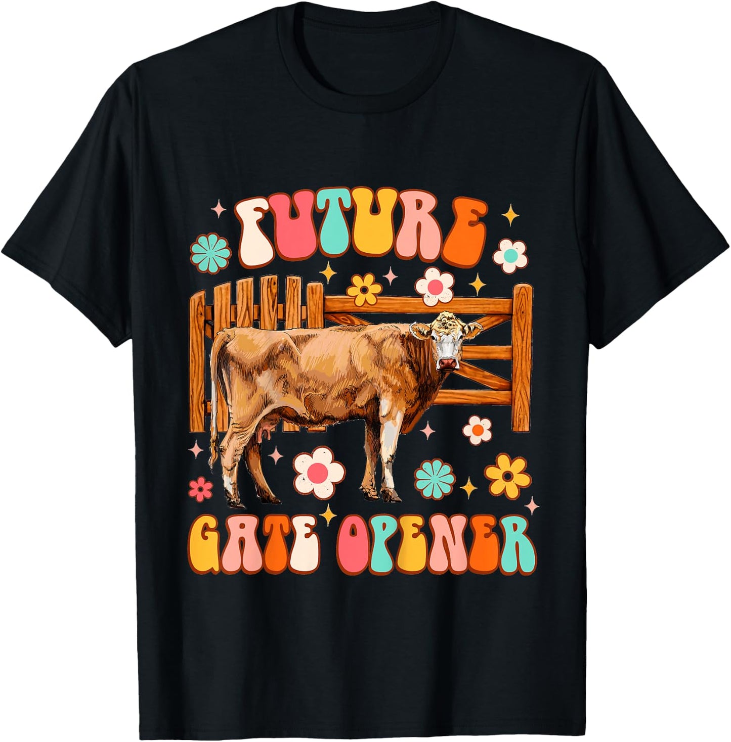 Kids Farmer Baby Country Farm Life Western Future Gate Opener T-Shirt - T-Shirt | Black