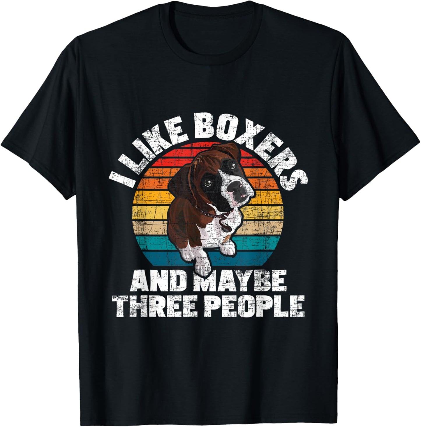 I Like Boxers And Maybe 3 People - Boxer Dog Puppy Trainer Women Girls Kids T-Shirt - T-Shirt | Black