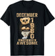December 1980 43th Birthday 2023 43 Years Of Being Awesome T-Shirt - T-Shirt | Black