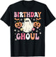 Birthday Ghoul Groovy Ghost Kids Girls Halloween Party T-Shirt - T-Shirt | Black