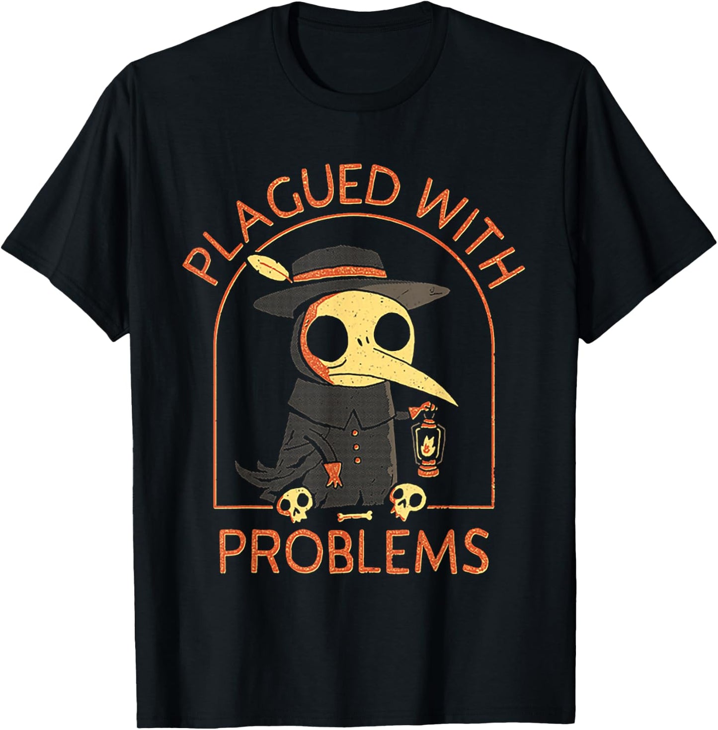 Plagued With Problems Plague Doctor T-Shirt - T-Shirt | Black