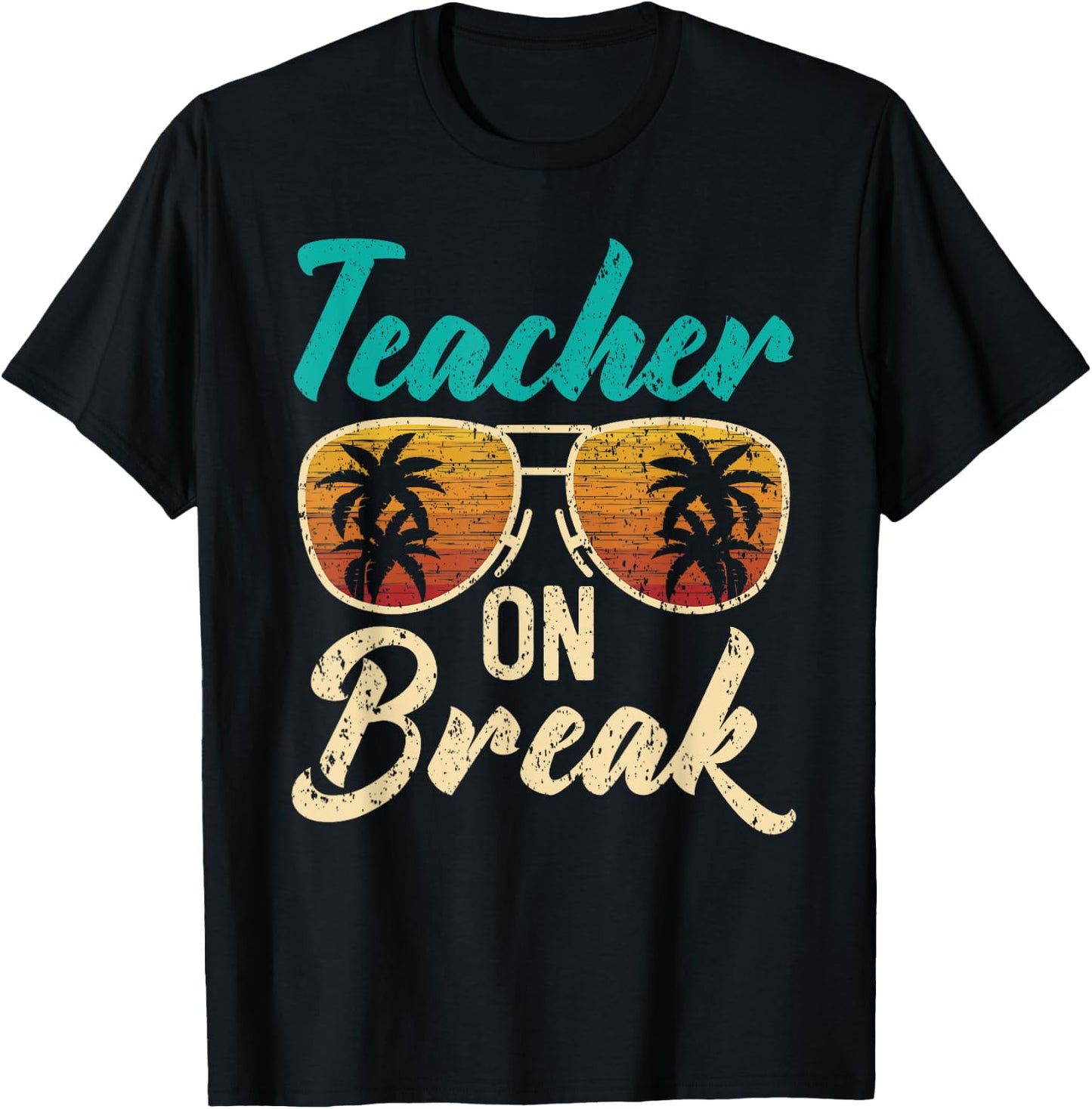 Teacher On Break Summer Vacation Beach Spring Break Women T-Shirt - T-Shirt | Black