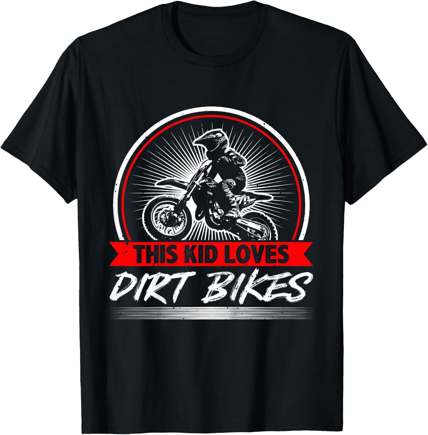 Kids This Kid Loves Dirt Bikes Motocross Dirt Bike T-Shirt - T-Shirt | Black