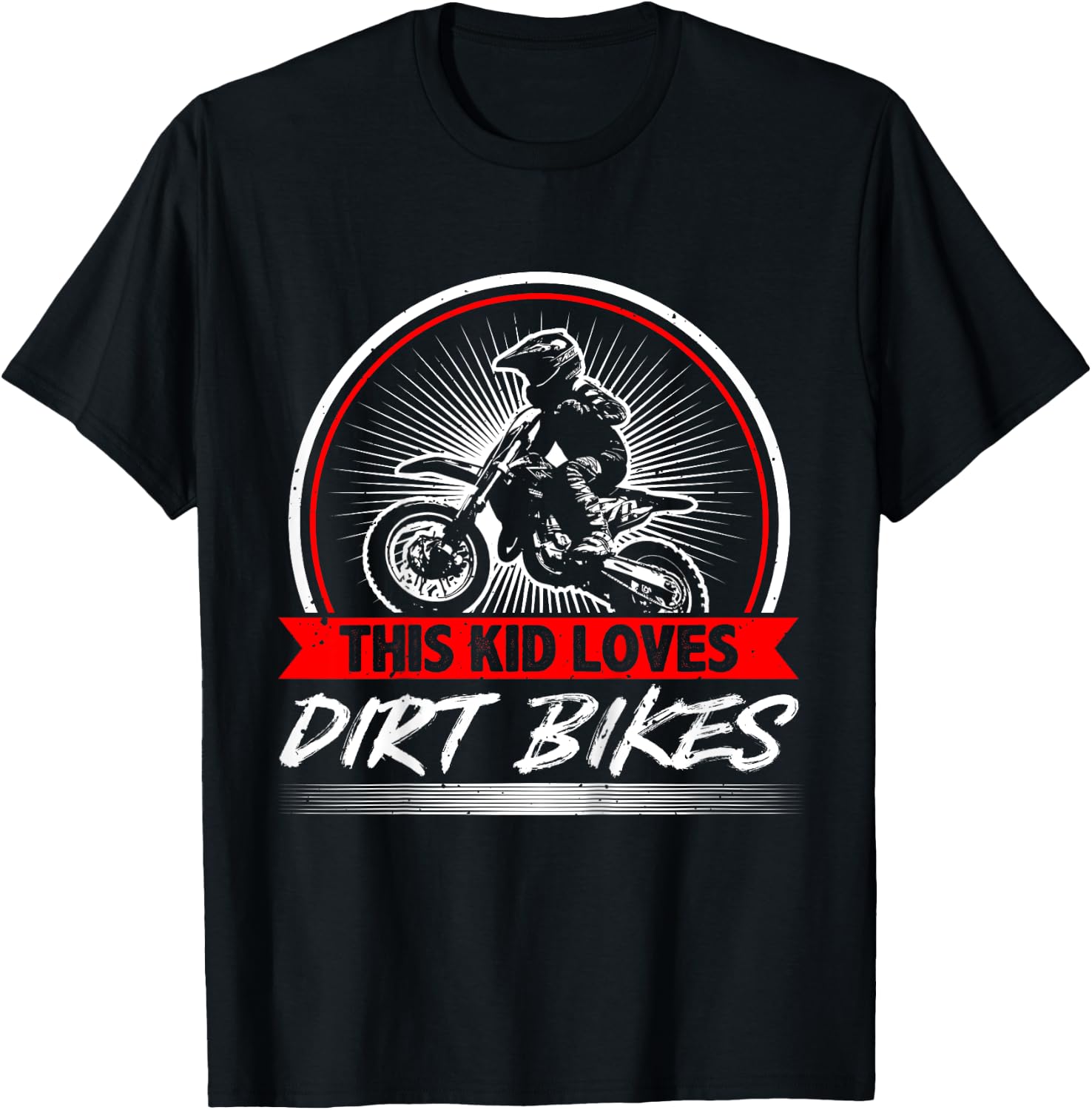 Kids This Kid Loves Dirt Bikes Motocross Dirt Bike T-Shirt - T-Shirt | Black