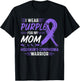 I Wear Purple For My Mom Hodgkins Lymphoma Awareness T-Shirt - T-Shirt | Black