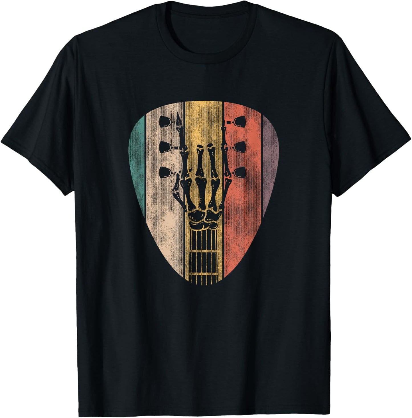 Skeleton Guitar Guy for Guitarists T-Shirt - T-Shirt | Black