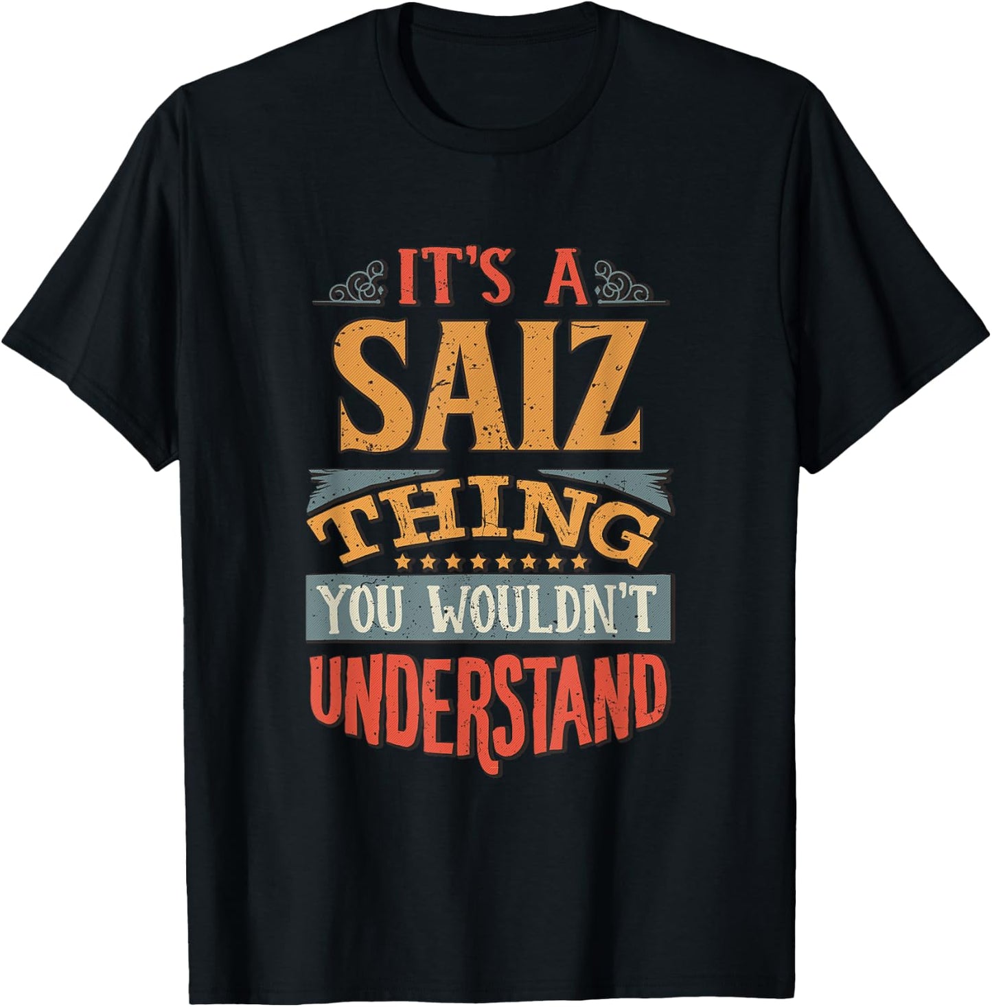 Saiz Name T-Shirt - T-Shirt | Black