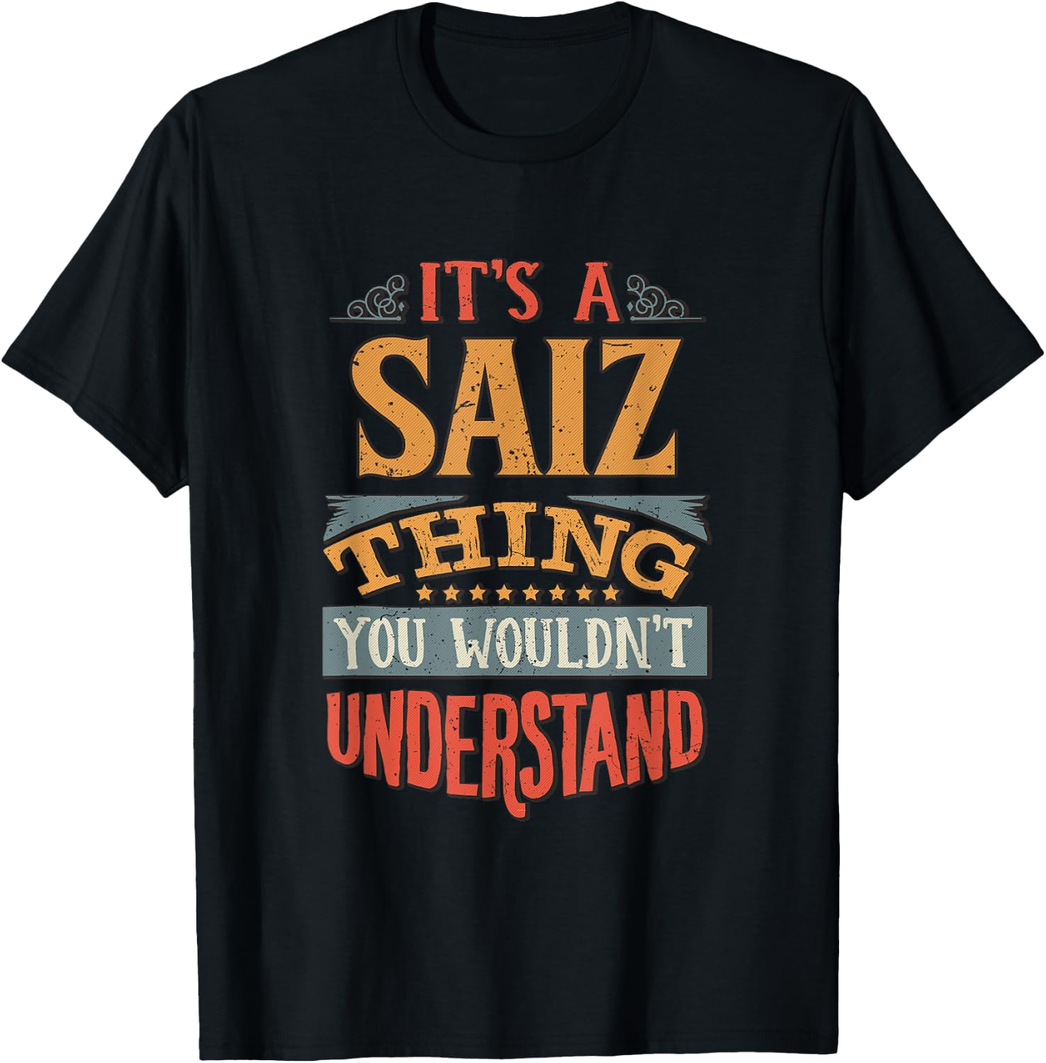 Saiz Name T-Shirt - T-Shirt | Black