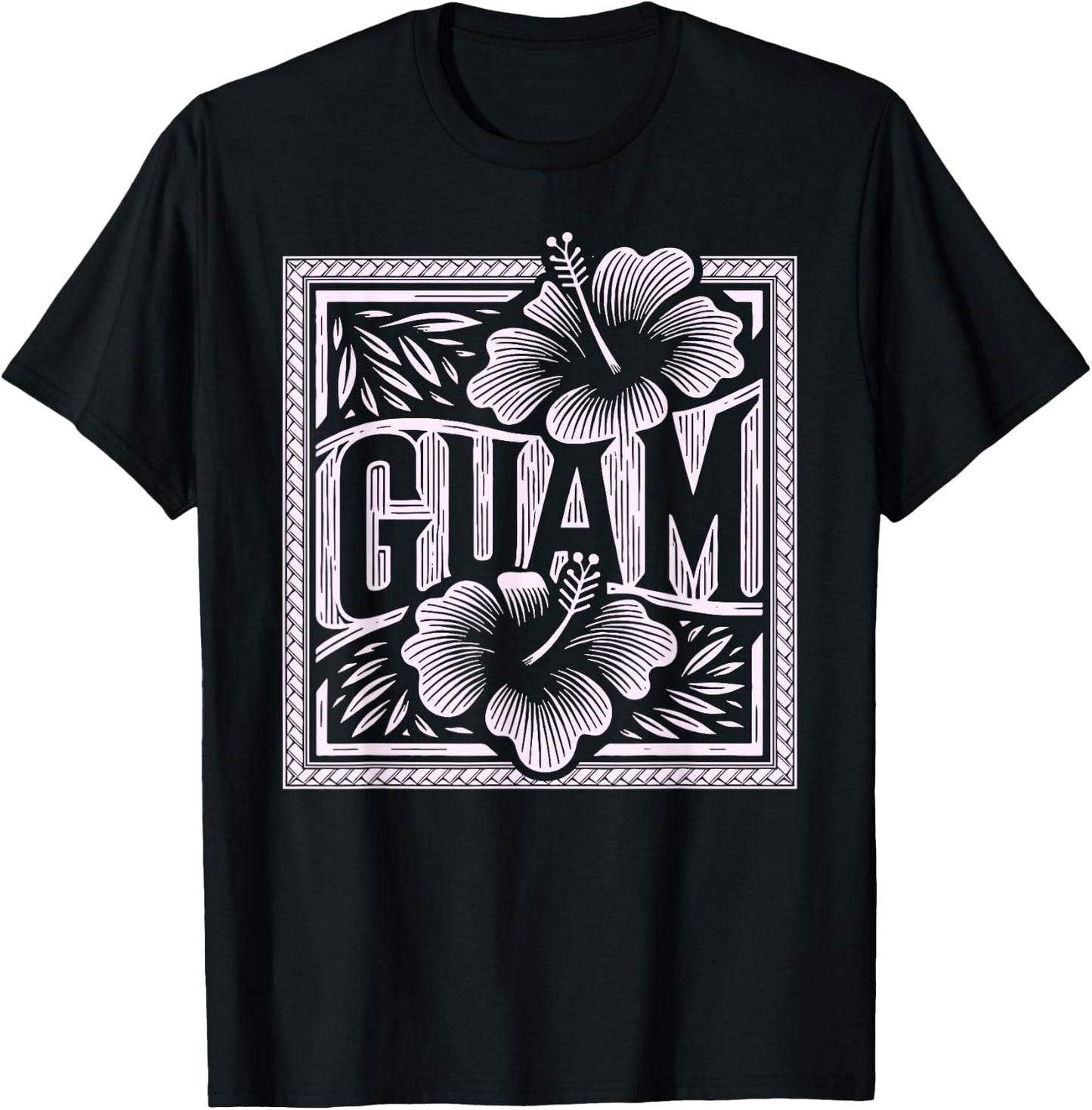 Vintage Tribal 671 Guahan Guam T-Shirt - T-Shirt | Black