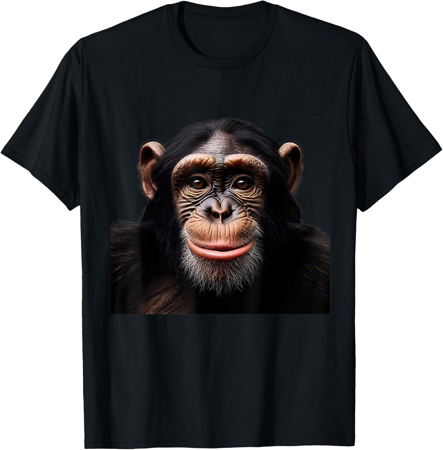 Funny Monkey Face Chimpanzee T-Shirt - T-Shirt | Black