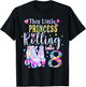 This Little Princess Rolling Into 8 8th Birthday Skate Girls T-Shirt - T-Shirt | Black