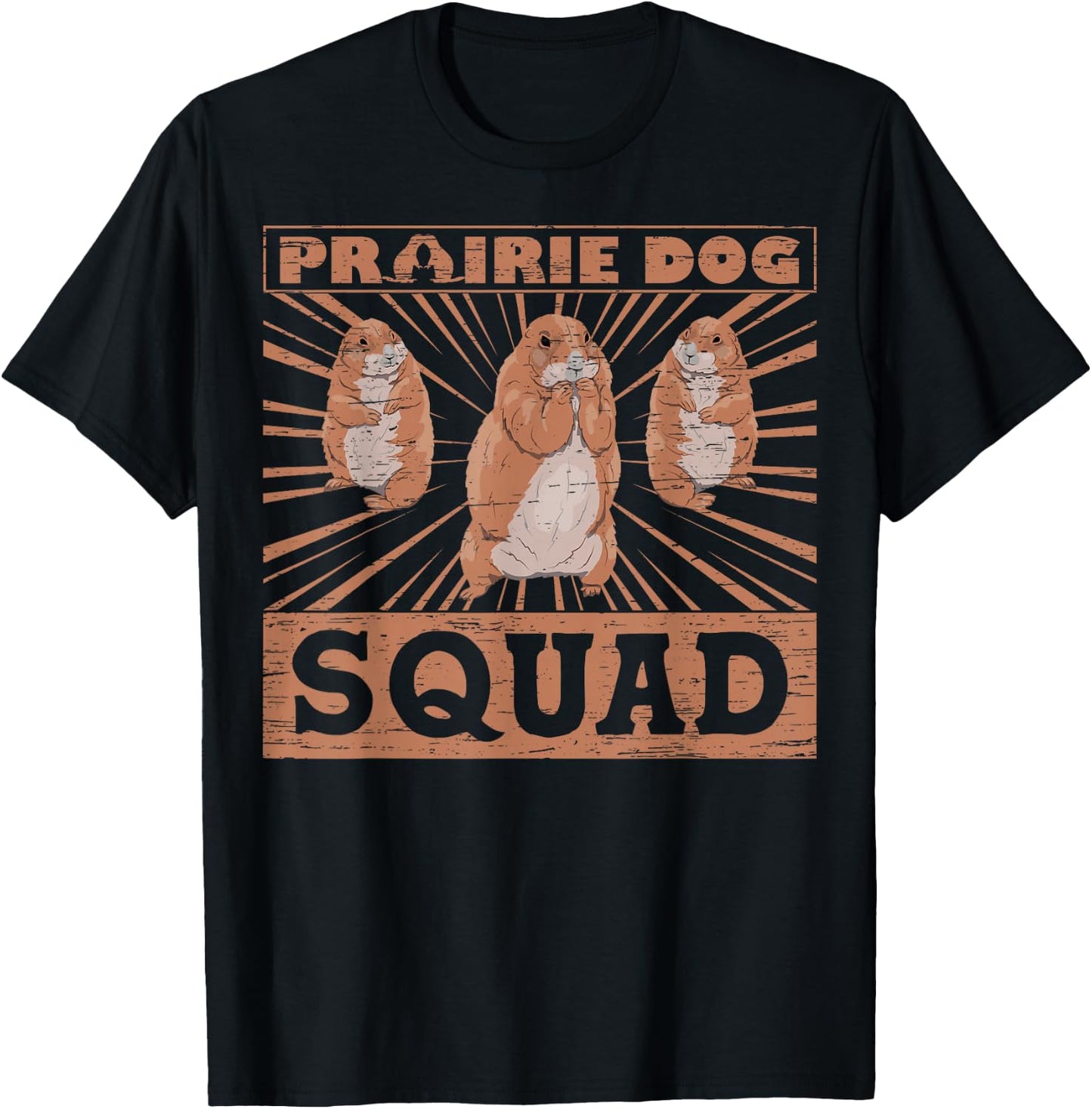 Prairie Dog Squad - Funny Prairie Dog T-Shirt - T-Shirt | Black