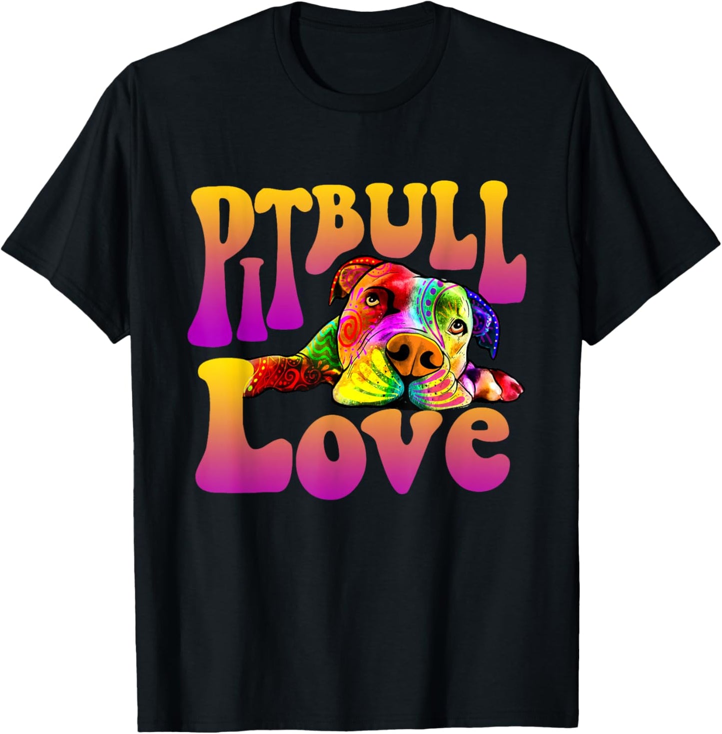 Pitbull Love - Dog Owner Canine Lover Pet Trainer Men Women Kids T-Shirt - T-Shirt | Black