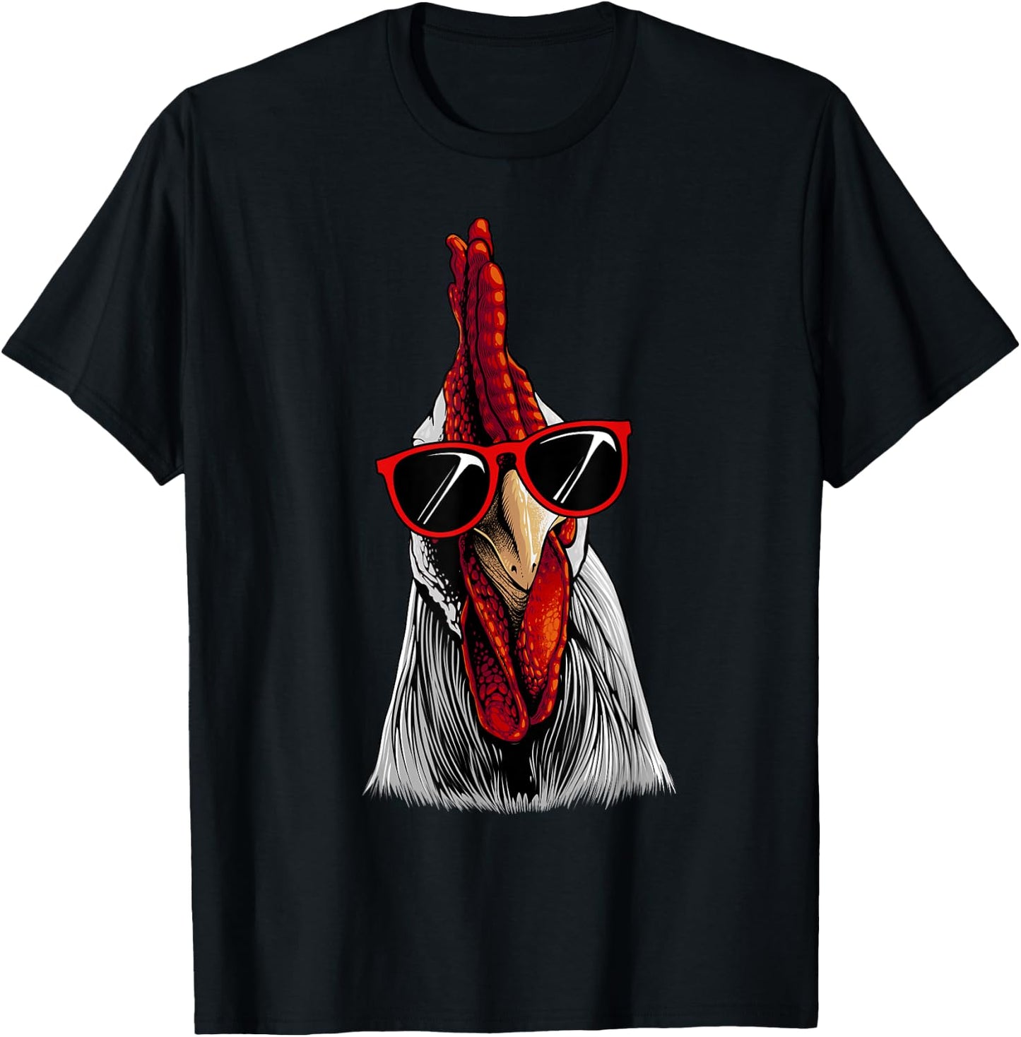 Funny Chicken Design Women Rooster Chicken Lovers T-Shirt - T-Shirt | Black